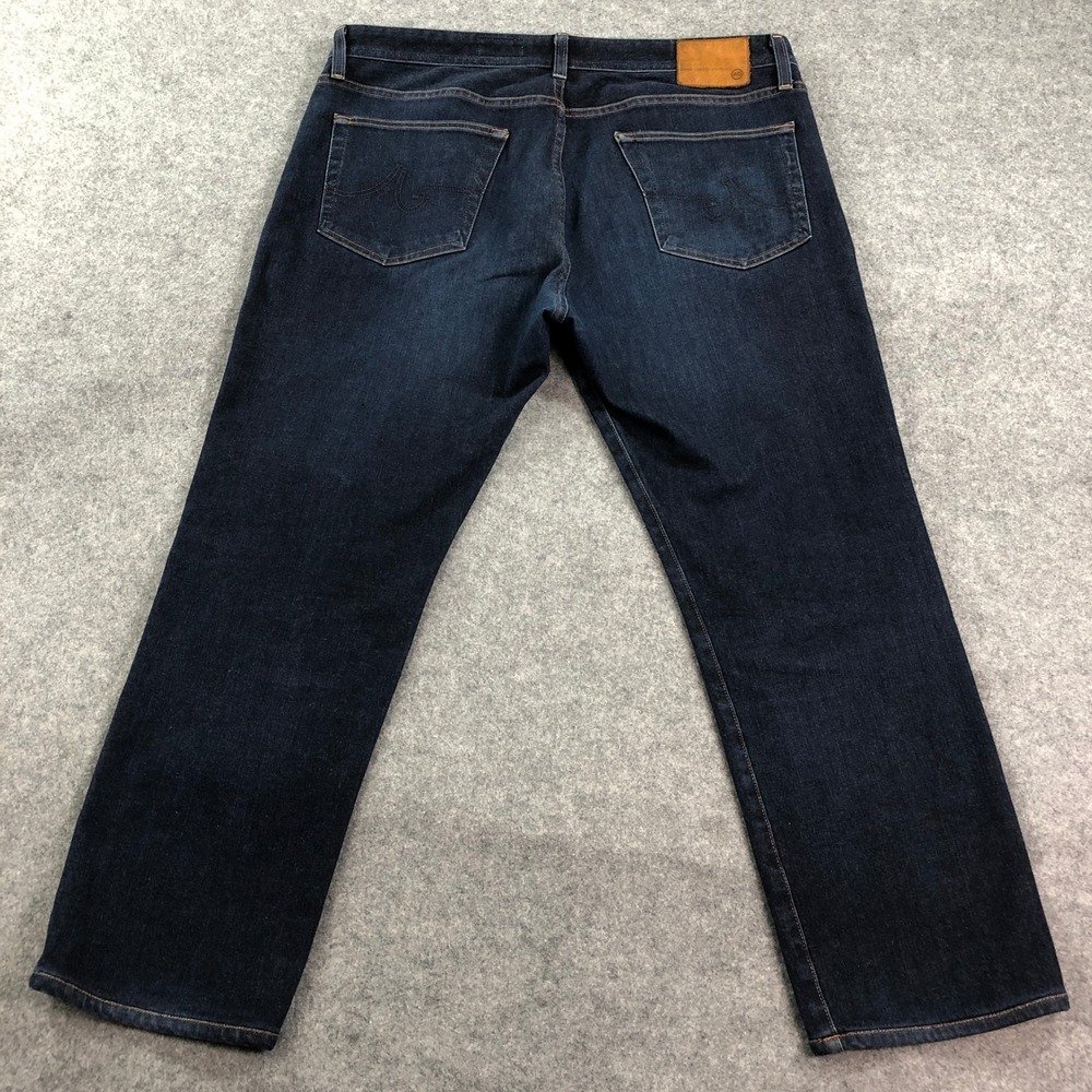 AG GRADUATE Mens Jeans 38x32 (fits 40x29) Tailored Leg Blue Dark Wash Stretch - Picture 2 of 16